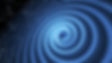 Black hole merger producing gravitational waves