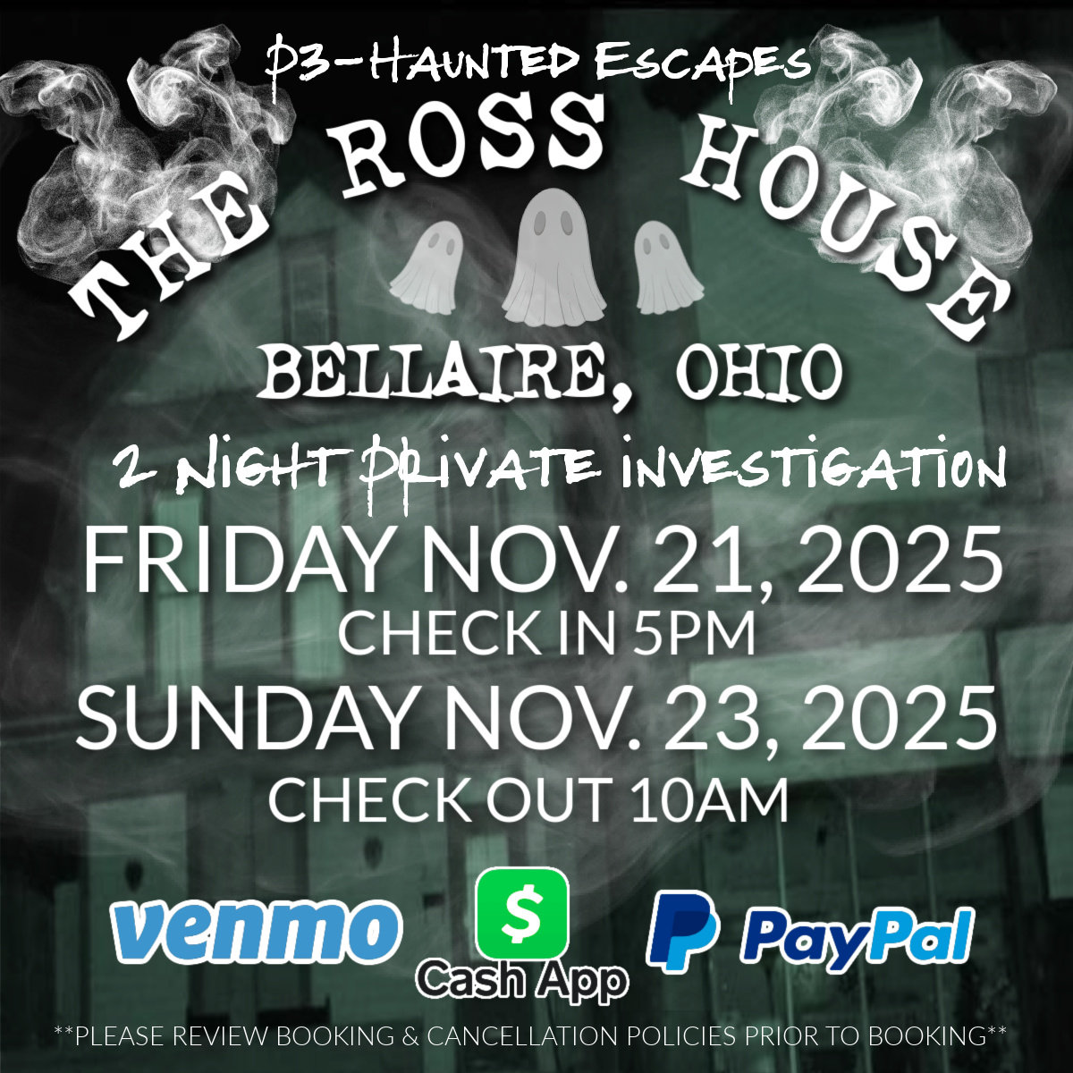 Ross Roses Ghost Haunted Escapes: The Ross House (2 Nights) | P3Paranormal.com