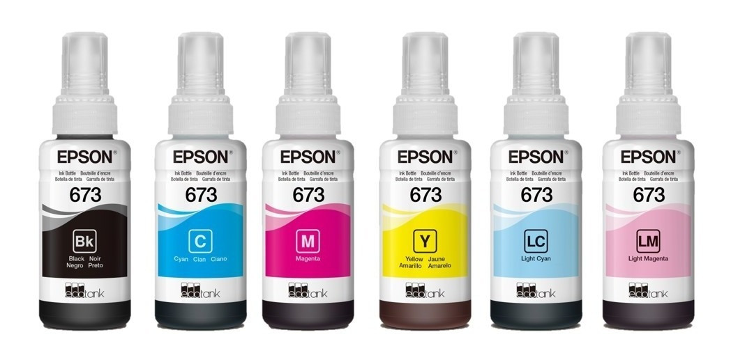 Tintas epson T673 Ecotank L805 L810 L850 L1800