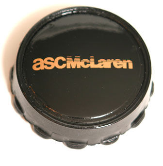 87-88 Small Center Cap 2" black/silver 2901-E