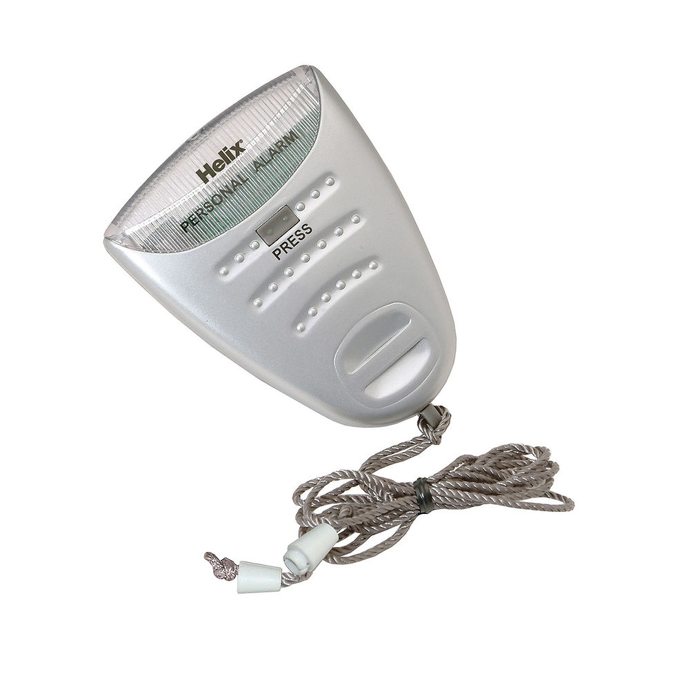 Thumbnail: Helix Personal Attack Alarm With Torch Silver PS2070