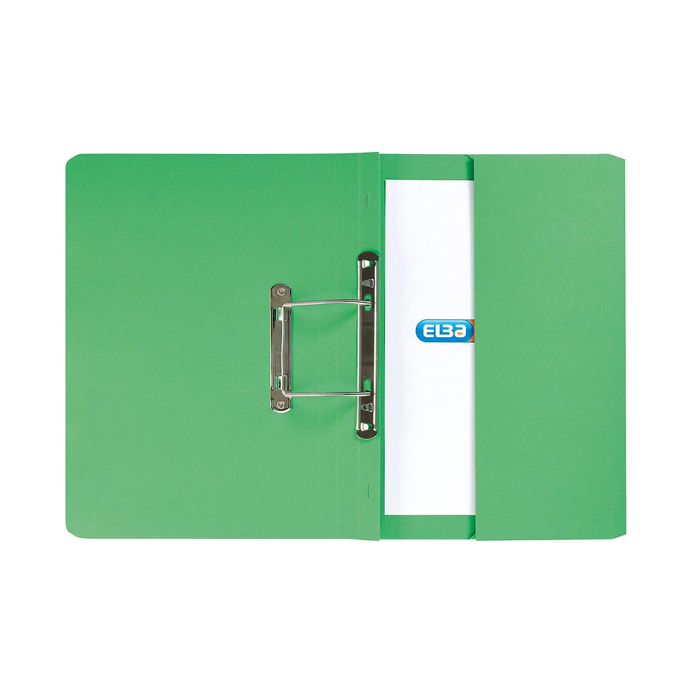 Thumbnail: Elba Spring Pocket File Mediumweight Foolscap Green (Pack of 25) 100090147