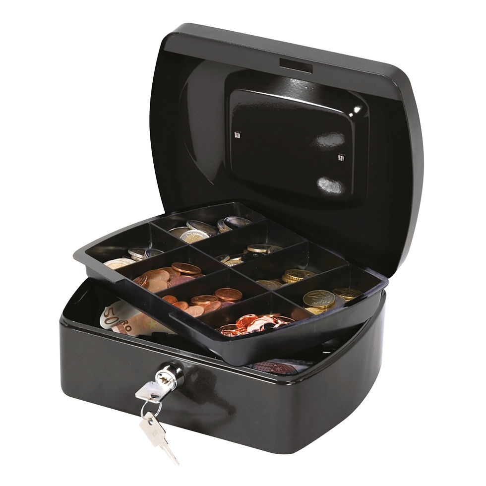 Thumbnail: Q-Connect Cash Box 8 Inch Black KF02602