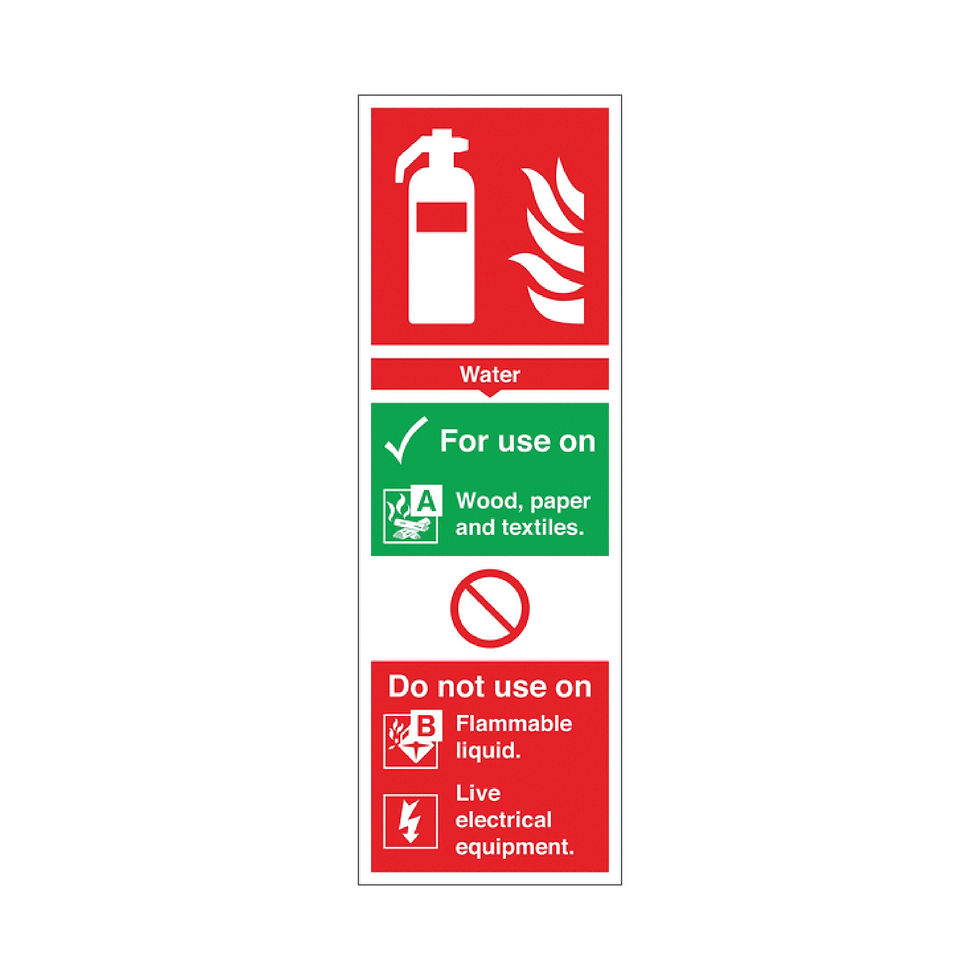 Thumbnail: Safety Sign Fire Extinguisher Water For Use On PVC 300x100mm Rigid PVC F100/R