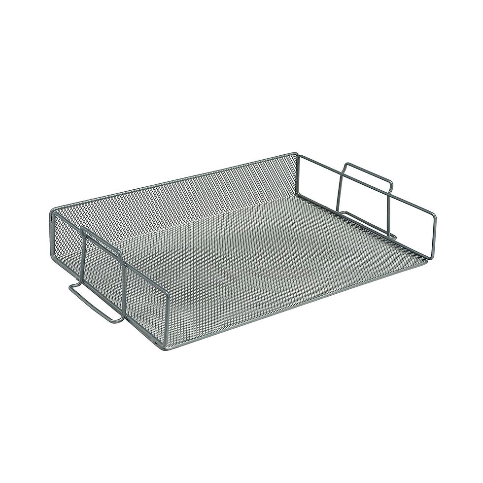 Thumbnail: 5 Star Mesh Letter Tray Scratch Resistant Stackable Side Load Landscape Foolscap