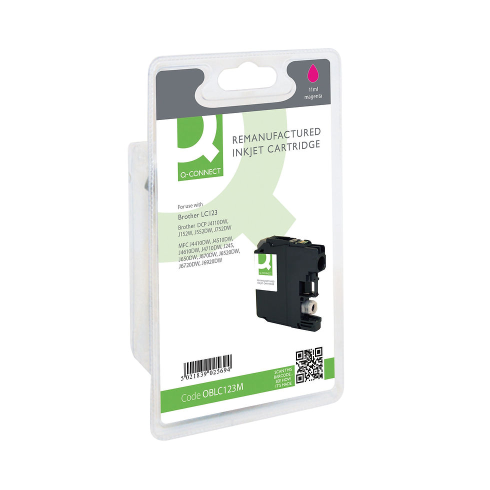 Thumbnail: Q-Connect Brother LC123 Remanufactured Inkjet Cartridge Magenta RM-QC-6615-00