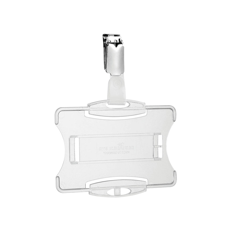 Thumbnail: Durable Card Holder with Clip 54x87mm Clear (Pack of 25) 8118/19