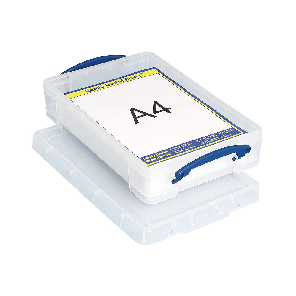 Thumbnail: Really Useful 4L Plastic Storage Box with Lid 395x255x80mm Clear KING4C