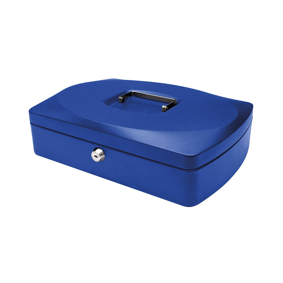 Thumbnail: Q-Connect Cash Box 12 Inch Blue KF02625