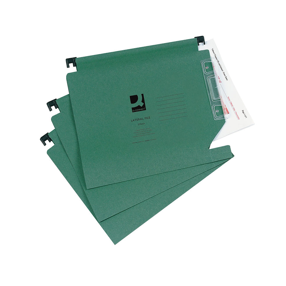 Thumbnail: Q-Connect Lateral Files 275mm Green (Pack of 25) KF01184