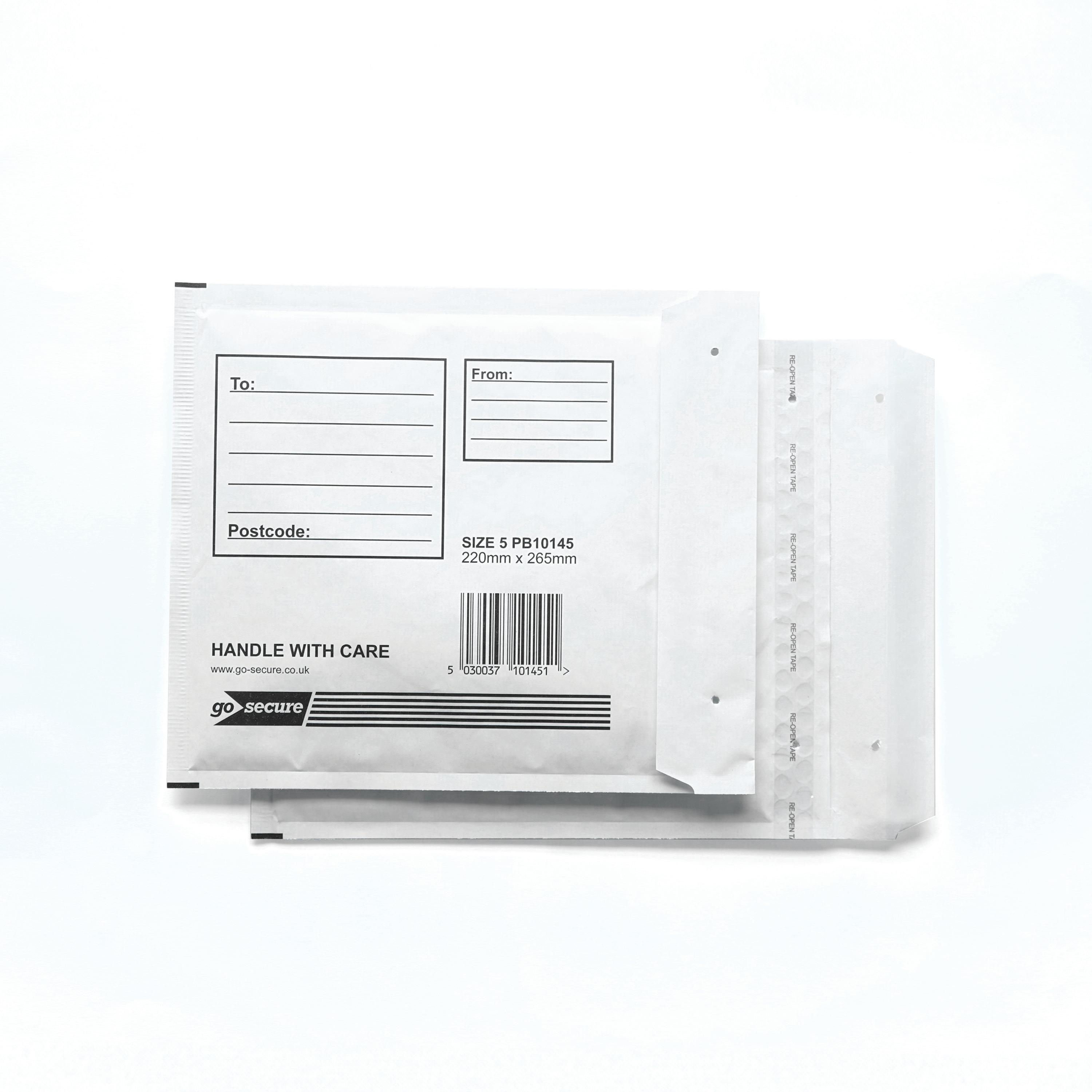 GoSecure Bubble Envelopes Size 5 White (Pack of 10) PB10145