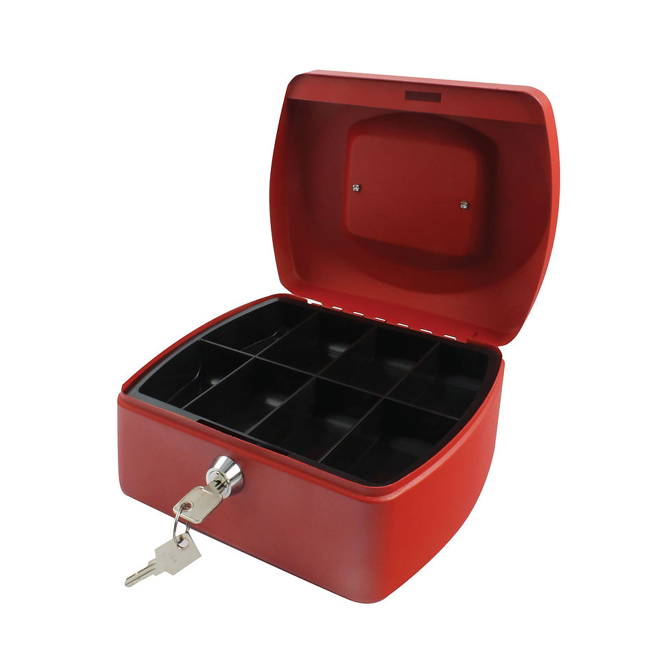 Thumbnail: Q-Connect Cash Box 8 Inch Red KF04249