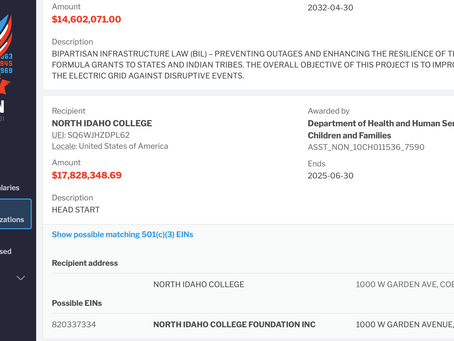 NIC Head Start and Heritage Health Receive Tax Payer Money