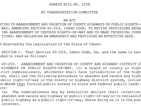 SB1258 - Access to Public Lands