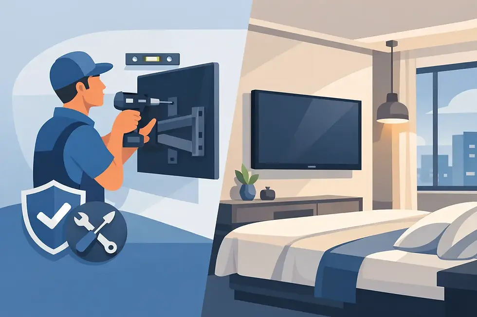 Hotel TV Mounting for Safe, Polished Guest Rooms