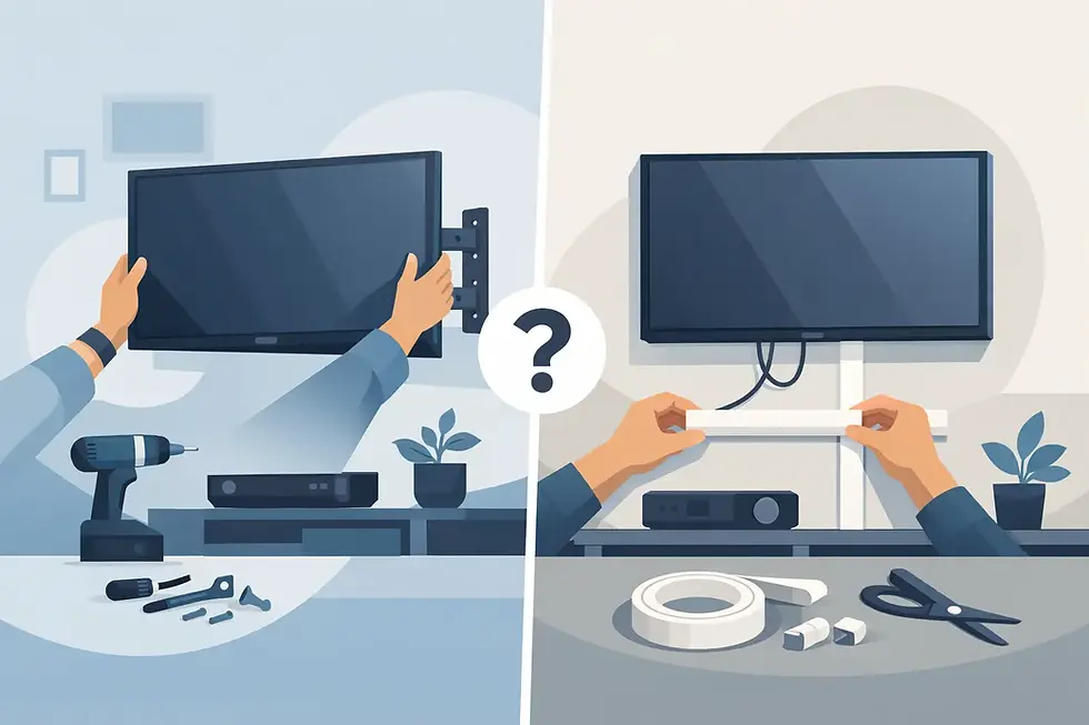 TV Mounting or Cord Cover: Which First?