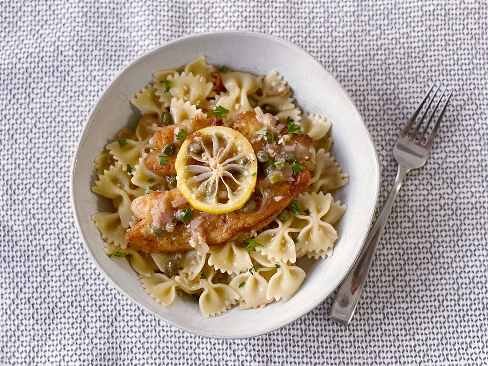 Tilapia Piccata Pasta