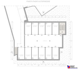Pianta piano autorimesse - scala 1a100