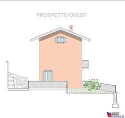 Prospetto ovest villette - scala 1a100