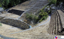 Santa Brigida - Vista dall'alto intervento di sitemazione ambientale