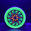 Thumbnail: Frontside Blue and Orange Flower Spin Wheel Mini under blacklight