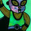 Thumbnail: Close-Up Frontside Purple and Green Luchador Crave glowing after blacklight charge