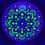 Thumbnail: Frontside Purple, Yellow and Green Mandala Cardinal under blacklight