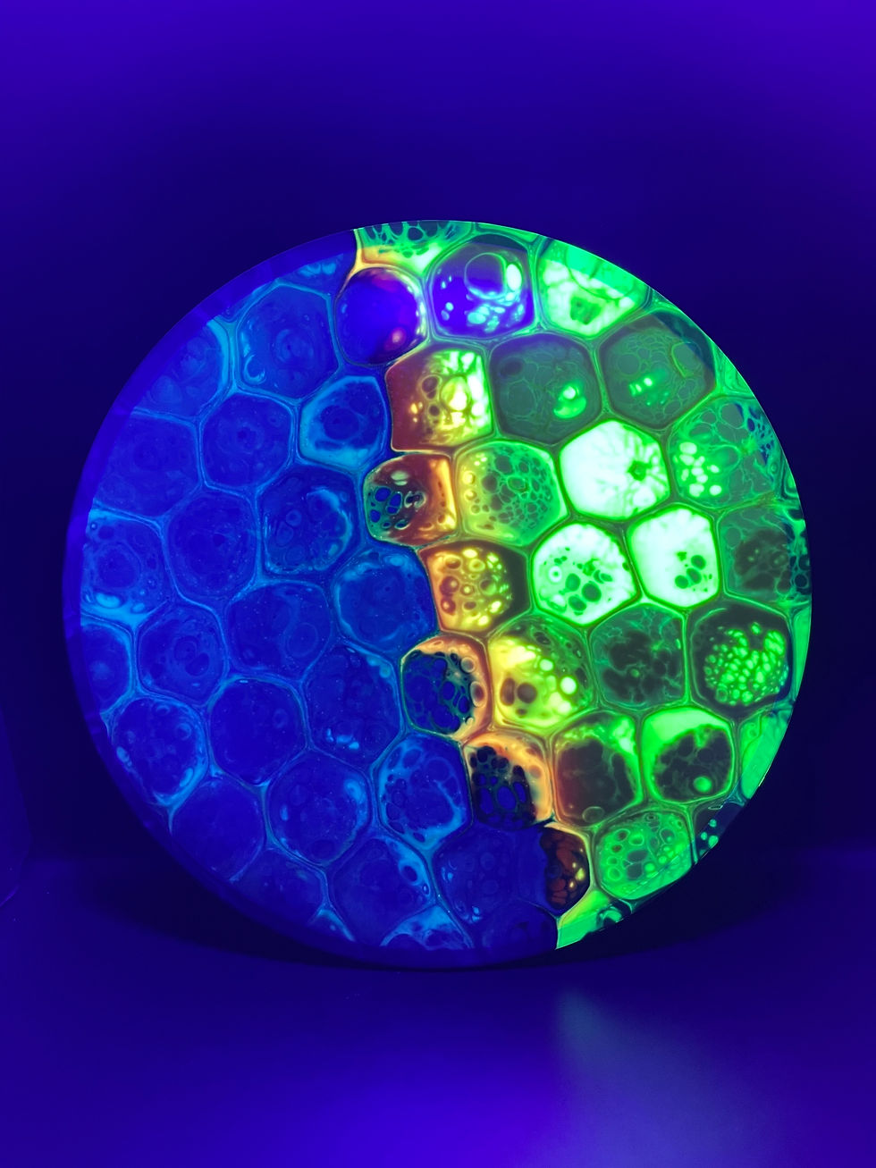 Frontside Blue and Yellow Cells Crave under blacklight