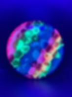 Frontside Multicolor Diagonal Cell Crave under blacklight
