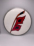Frontside Carolina Hurricanes 2 Flags and Hockey Stick Bokeh