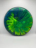 Frontside Blue and Green Spiral Burst Glitch