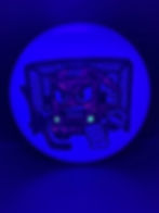 Frontside Bussi Goalie in Net Zone under blacklight
