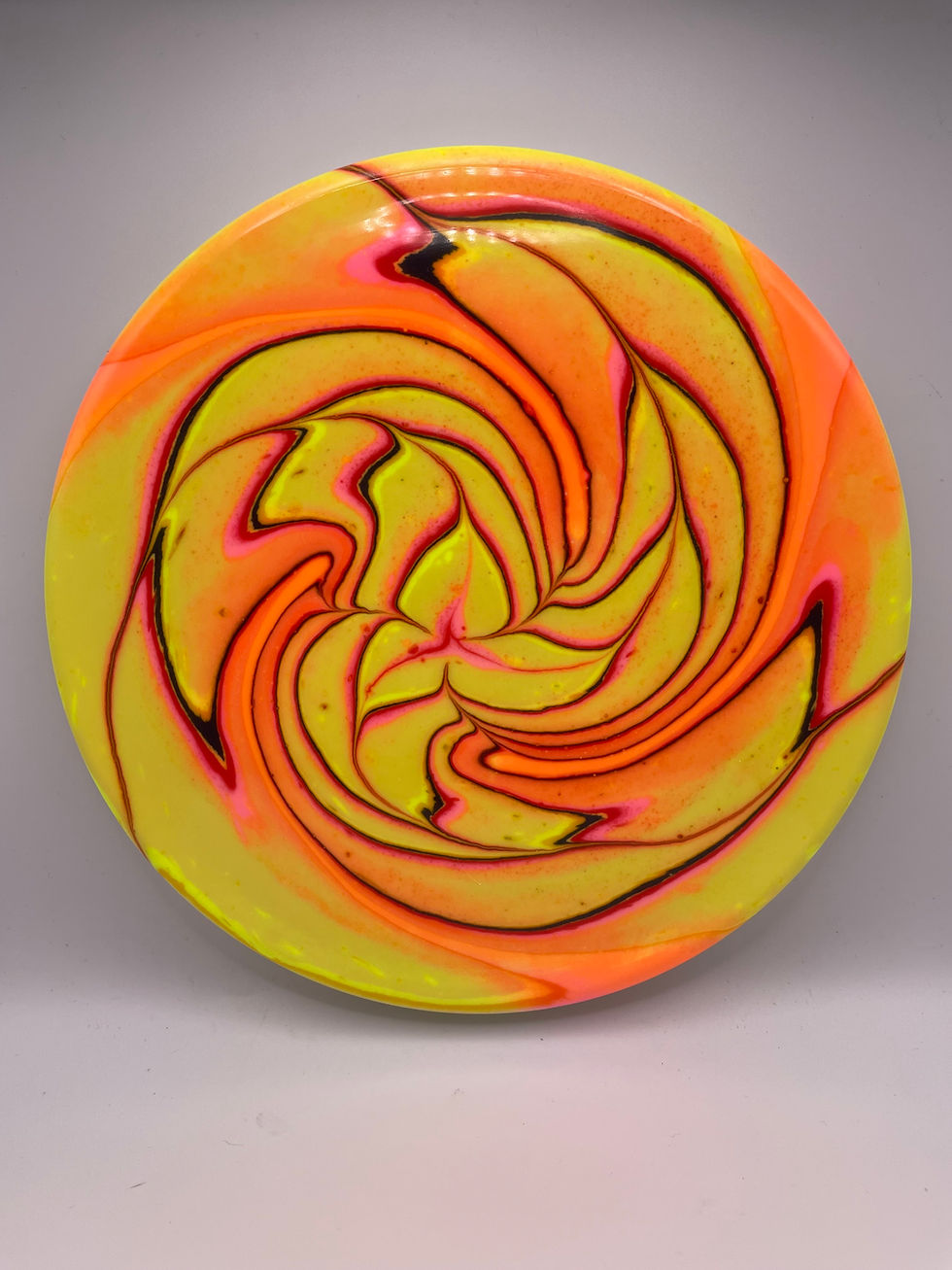A yellow and orange shooting star dye.