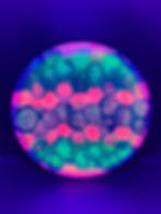 Frontside Blue, Pink and Purple Cells Glow Crave under blacklight