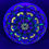 Thumbnail: Frontside Orange, Green and Purple Mandala Compass under blacklight