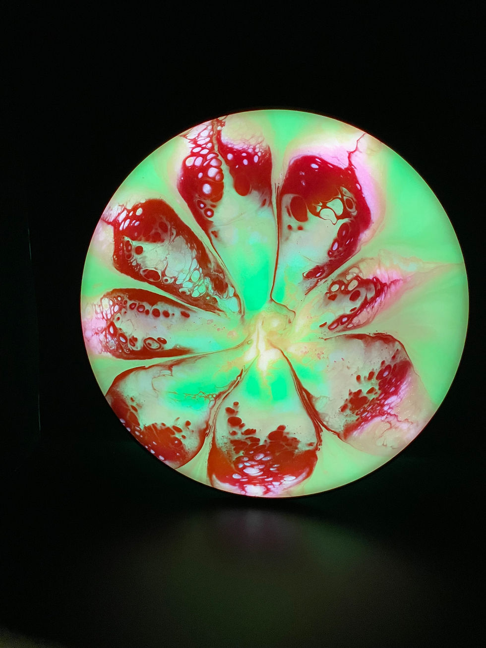 Thumbnail: Frontside Fiery Flower Burst Glitch under blacklight glowing after blacklight charge