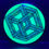 Thumbnail: Frontside Green and Blue Infinity Square Trail under blacklight