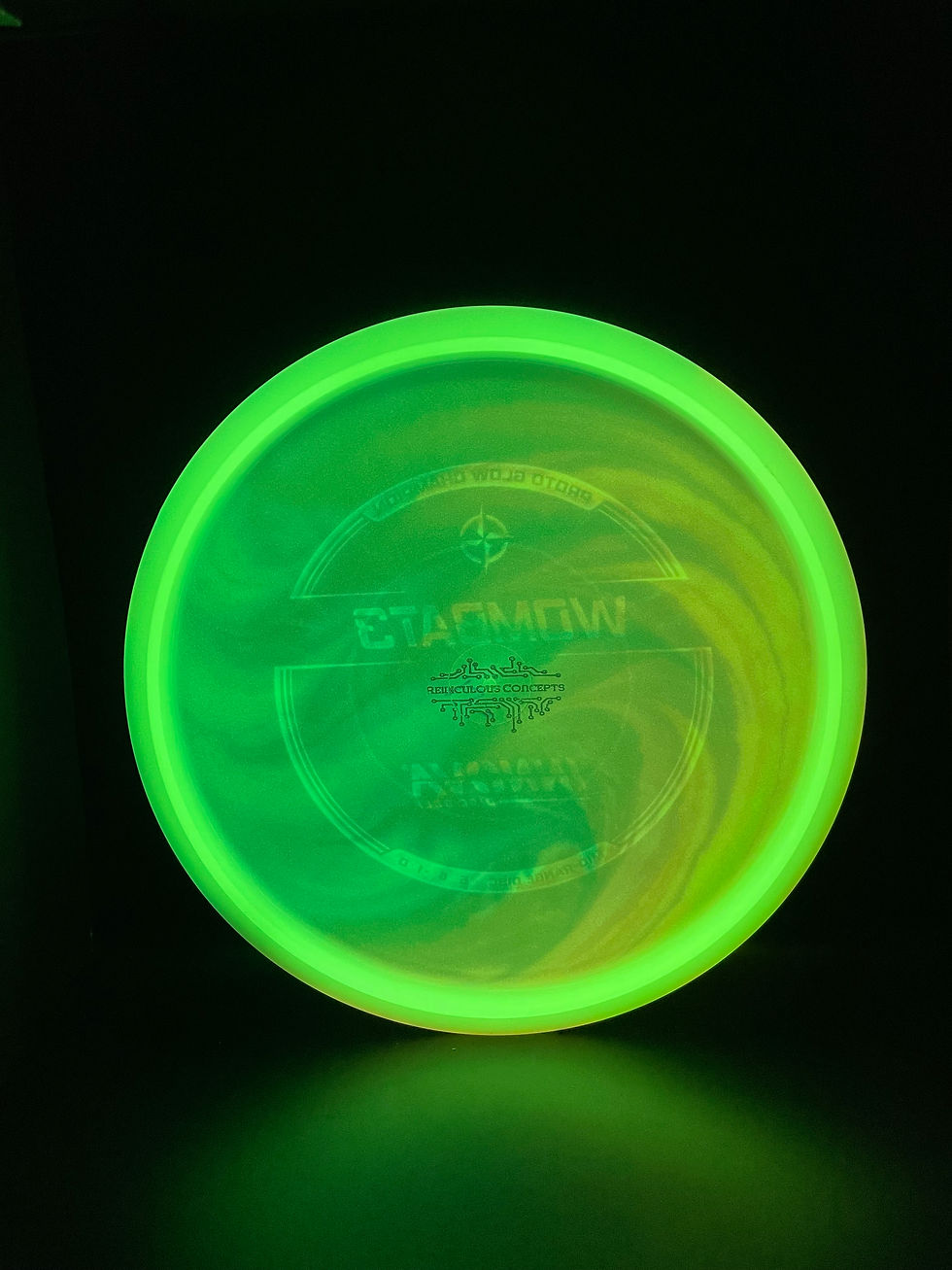 Thumbnail: Backside Fire and Ice Proto Glow Wombat3 glowing after blacklight charge