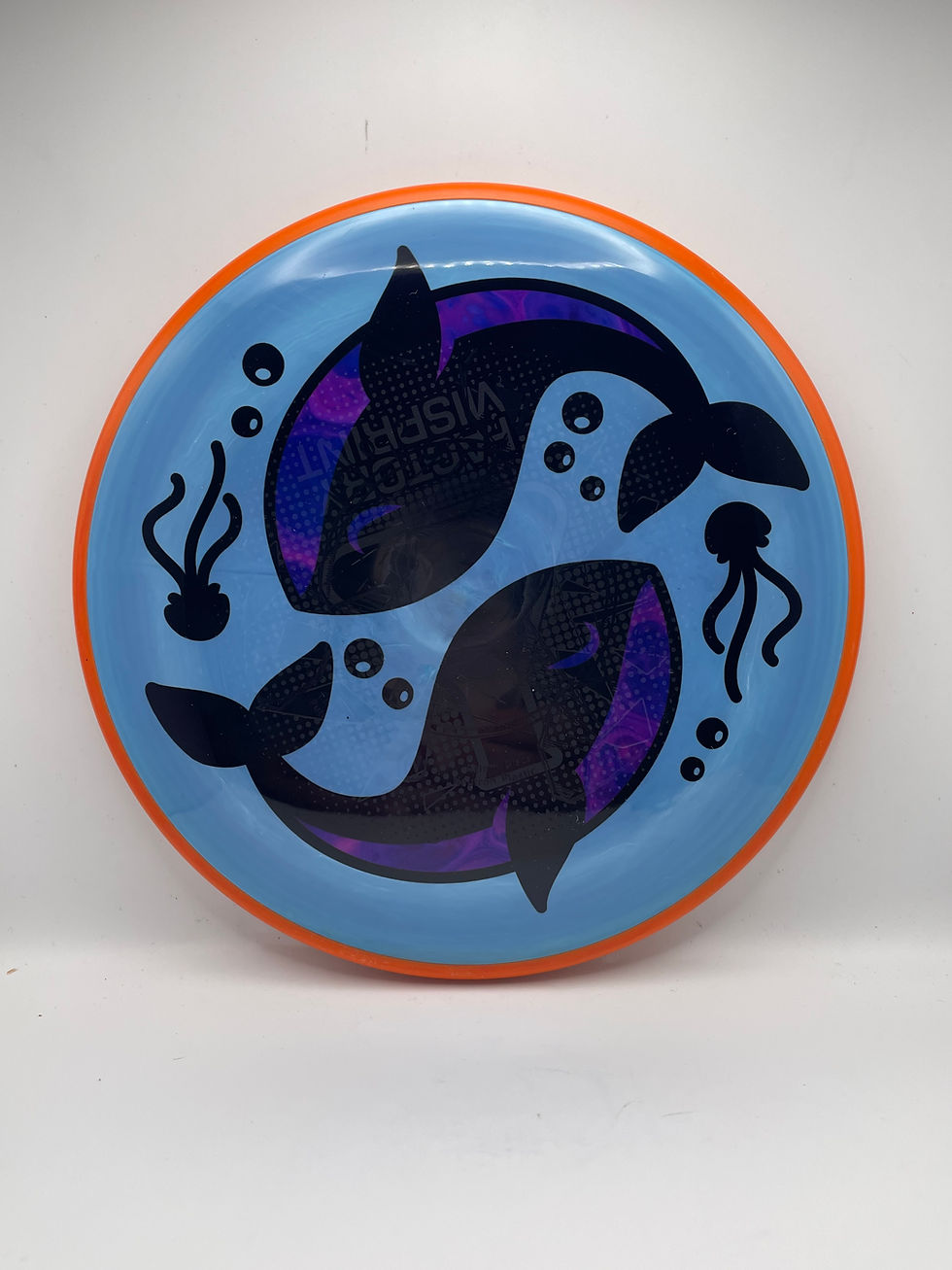 Frontside Two Purple and Magenta Whales Underwater Soft Envy