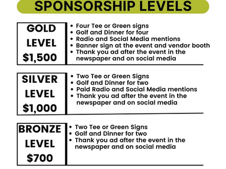 Sponsorship Opportunities!! 