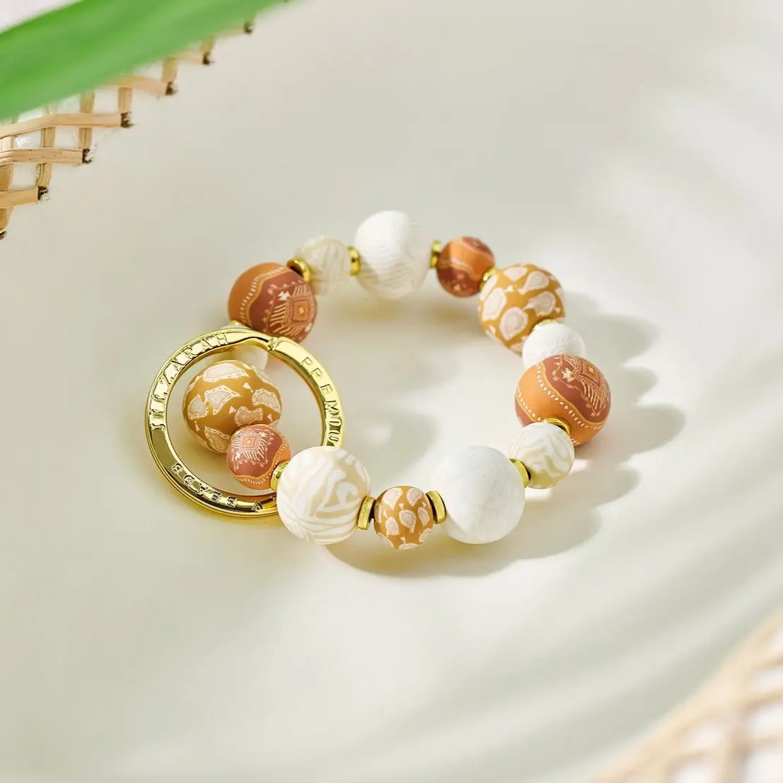 Sahara Small Bead Wrist Keychain