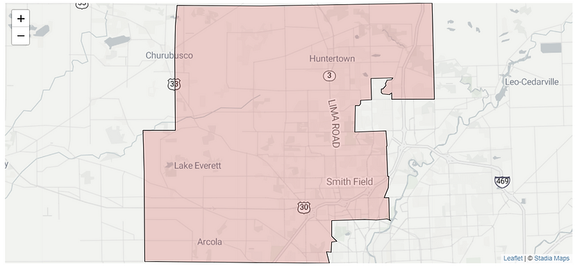 Map of Indiana District 81