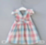 Pink, white and blue plaid sundress.