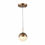 Miniatura: Phantasm Matte Gold Finish Integrated LED Iced Opal Acrylic Mini Pendant