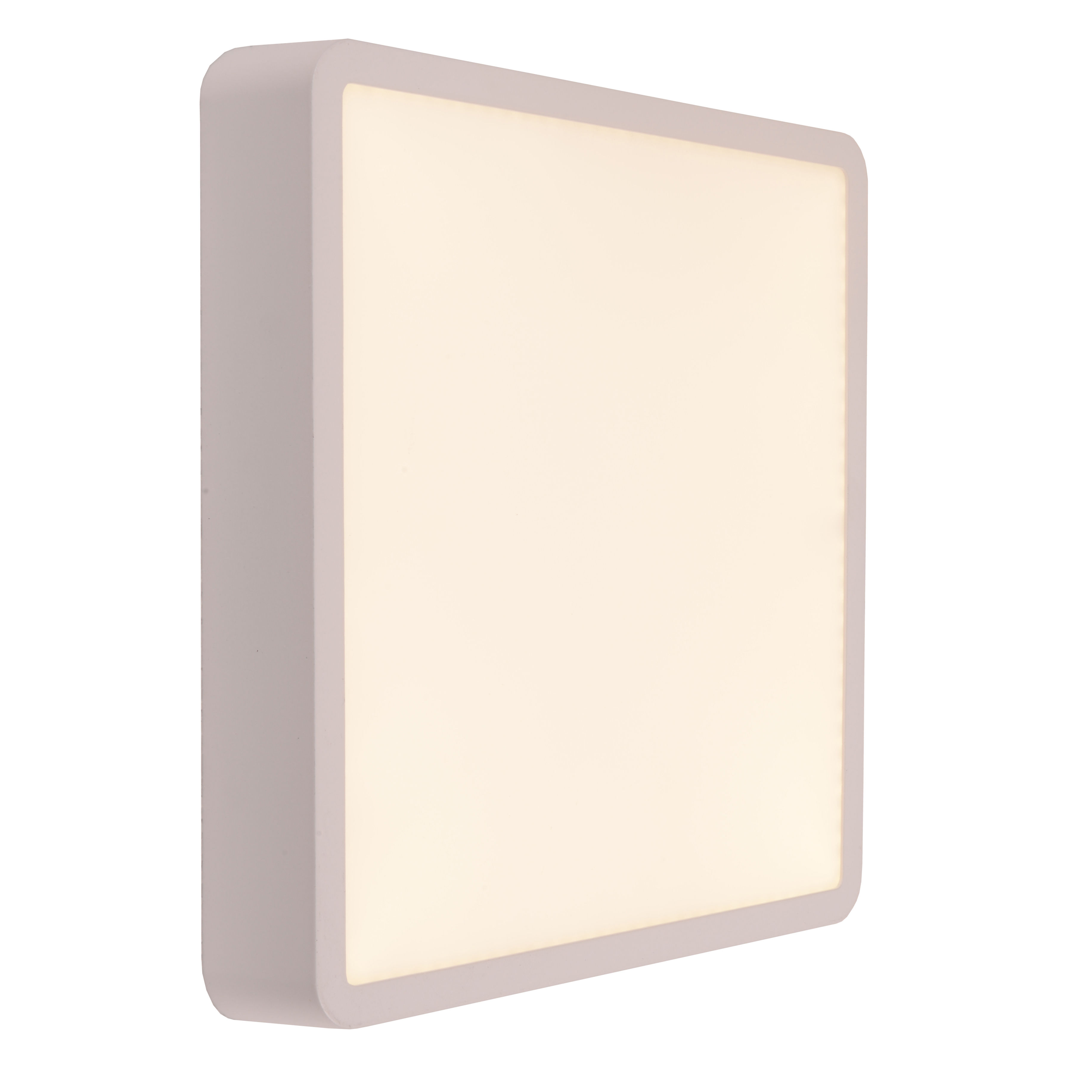 Aperture 24-Watt Matte White Finish Integrated LED Square Wall Sconce / Ceiling