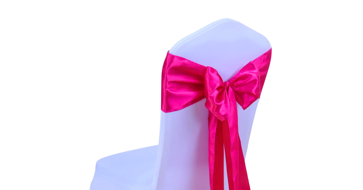NOEUD DE CHAISE EN SATIN FUCHSIA 20cm*270cm