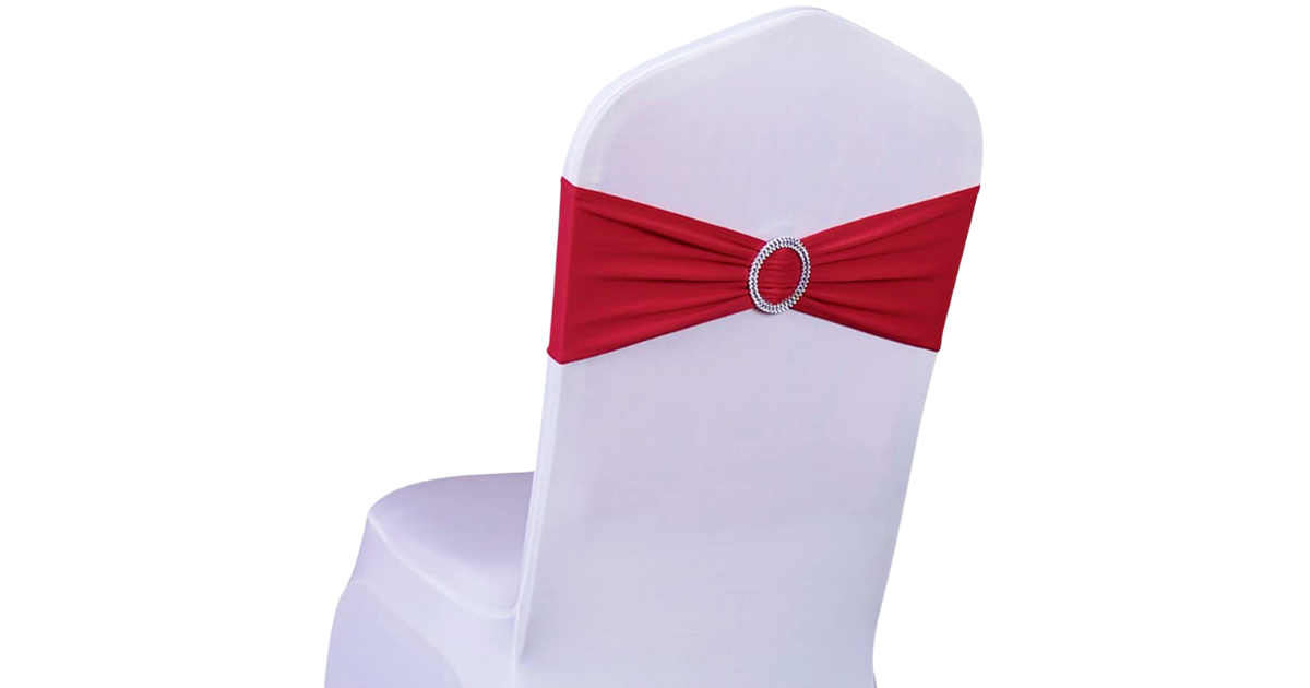 BANDEAU DE CHAISE EN LYCRA ROUGE 15cm*35cm