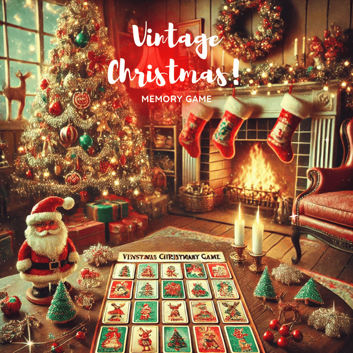 Vintage Christmas Memory Game.gif