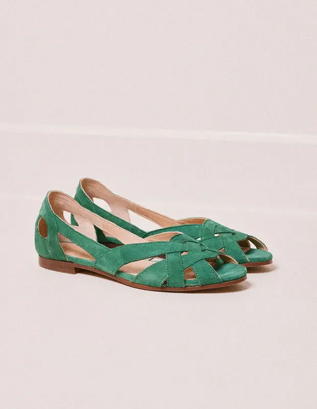 Clémentine suède vert