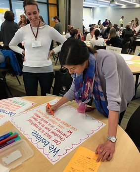 Teaching staff creating a mandate for Global Learning at HGSE